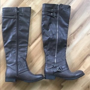 Just Fab dark brown boots! Size 10!